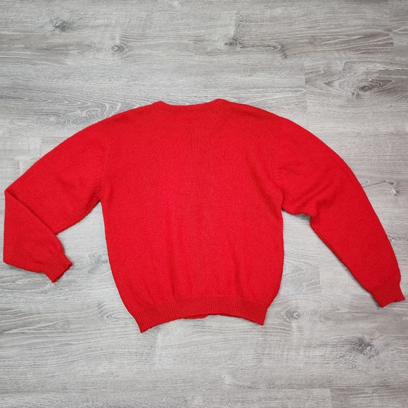 VINTAGE WOOL Archie Brown & Son of Bermuda Red Plaid Button Up Cardigan - Picture 14 of 16